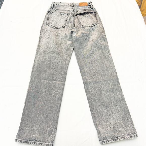 Madewell The Perfect Vintage Straight Jean Acid Wash Gray/Black Size 23 - Picture 3 of 9